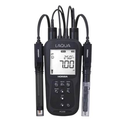 laqua pc220 multi-parameter handheld meter: ph, orp, conductivity