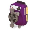 NANO A compact dosing pump 2 L/h with PVDF-G head set, angled view