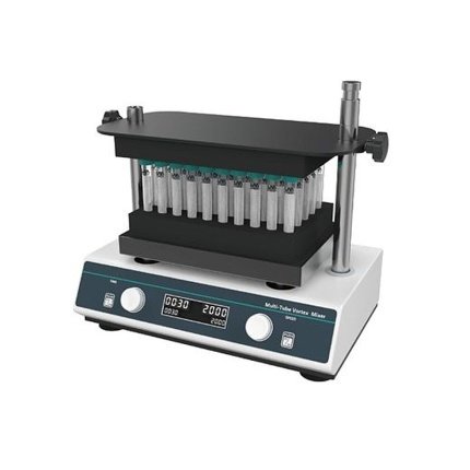VM800Pro multi-tube vortex mixer with tube rack