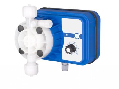 OPTIMA A solenoid dosing pump without mounting feet – angled side view
