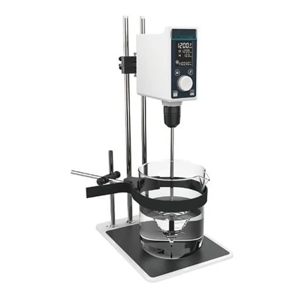 OS-50Pro overhead stirrer on stand with beaker